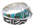 Southwest Turquoise Inlay Jewelry Ring Size 5-3/4 YS68275